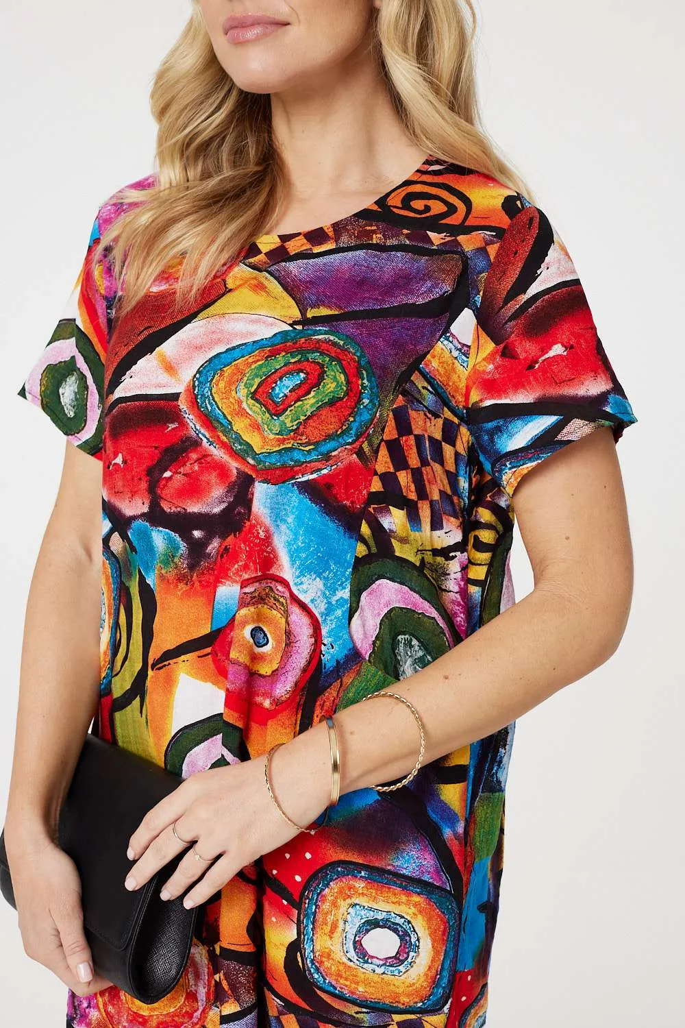 Abstract Print Relaxed Dress