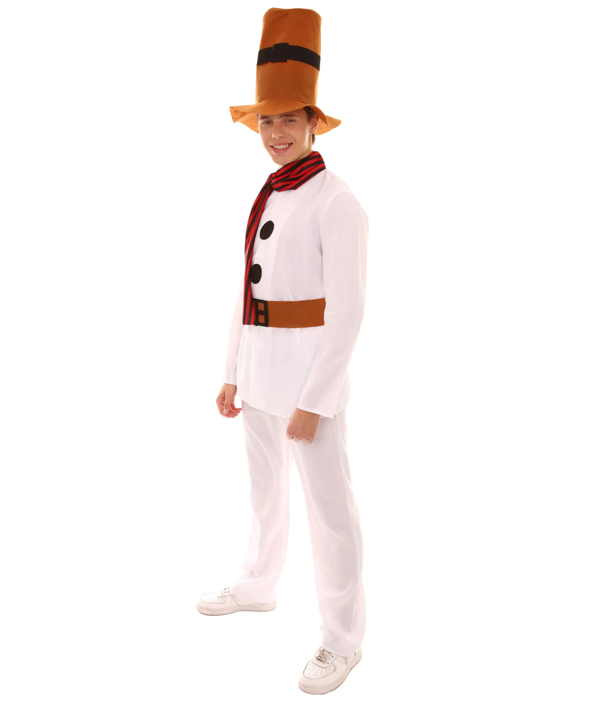 Adult Men's Mr Snowman Costume | White Halloween Costumes