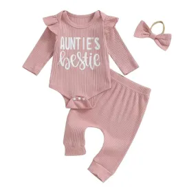 Auntie's Bestie Ribbed Baby Set