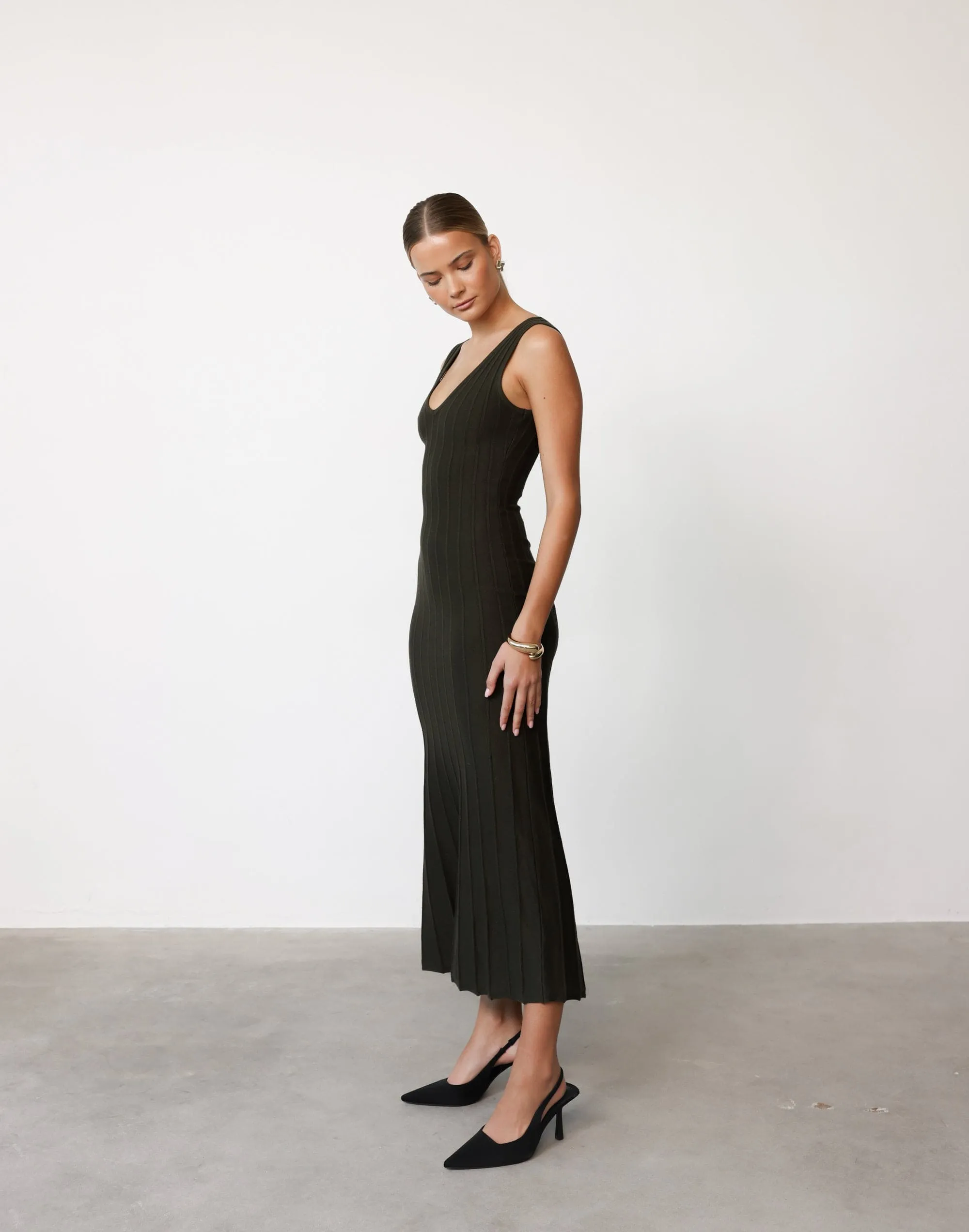 Aurelia Maxi Dress (Moss)