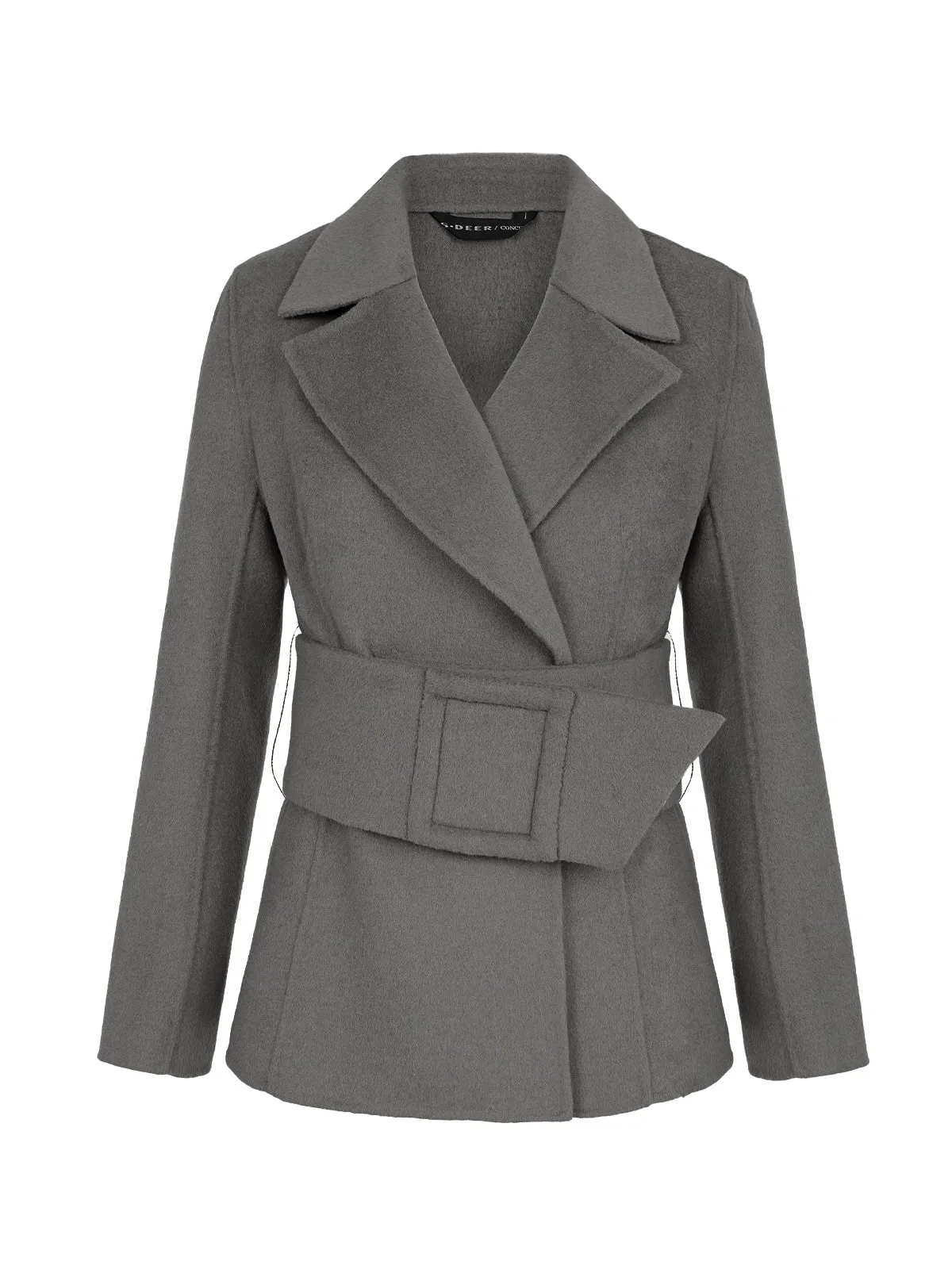 Belted Wool Short Coat