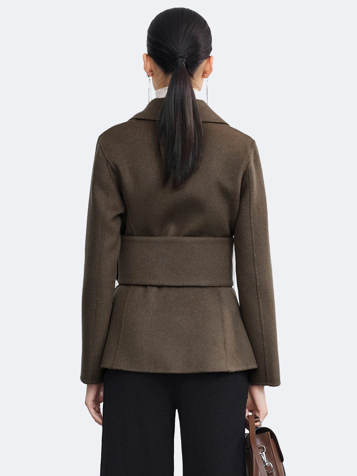 Belted Wool Short Coat