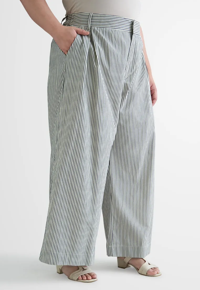 Benicio Stripes Tailored Wide Leg Pants