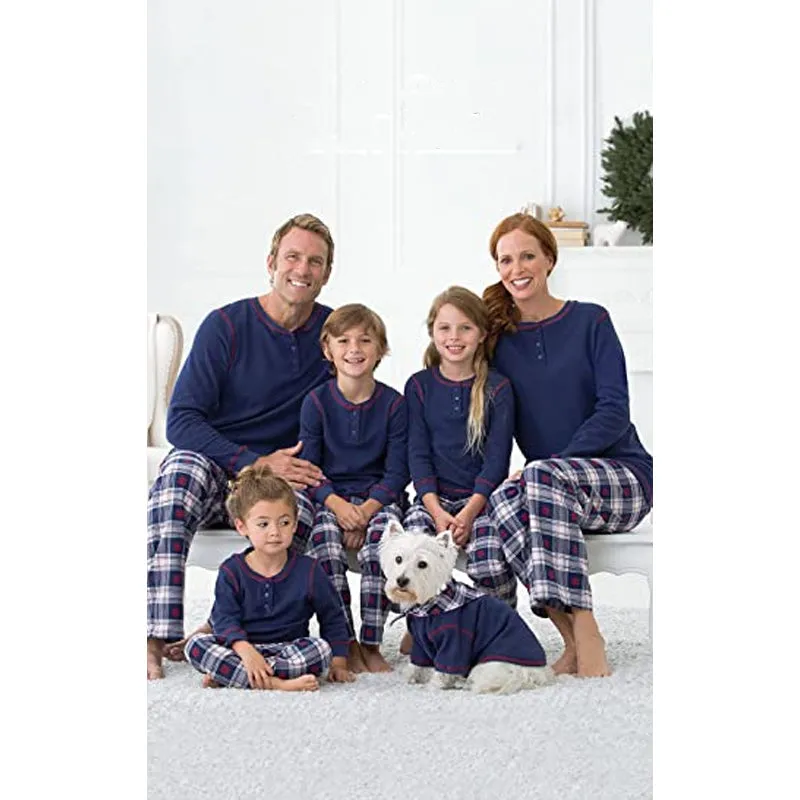 Christmas Snowfall Plaid Family Sets