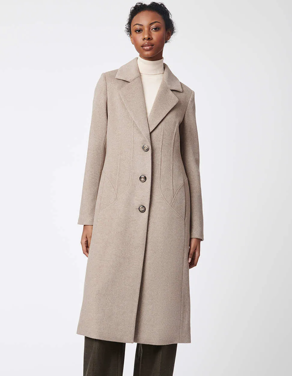 City Chic Long Wool Coat for Women