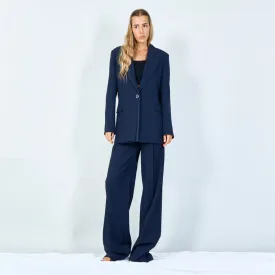 Classic tailored blazer and wide-leg pants set wholesale