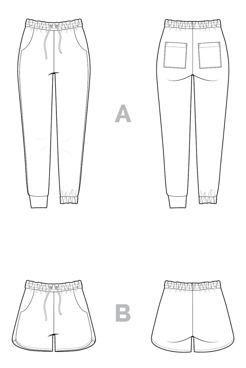 Closet Core Patterns Plateau Joggers and Shorts