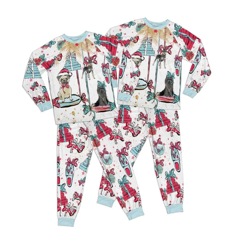 Doggie Christmas Kid Pajamas Set Matching