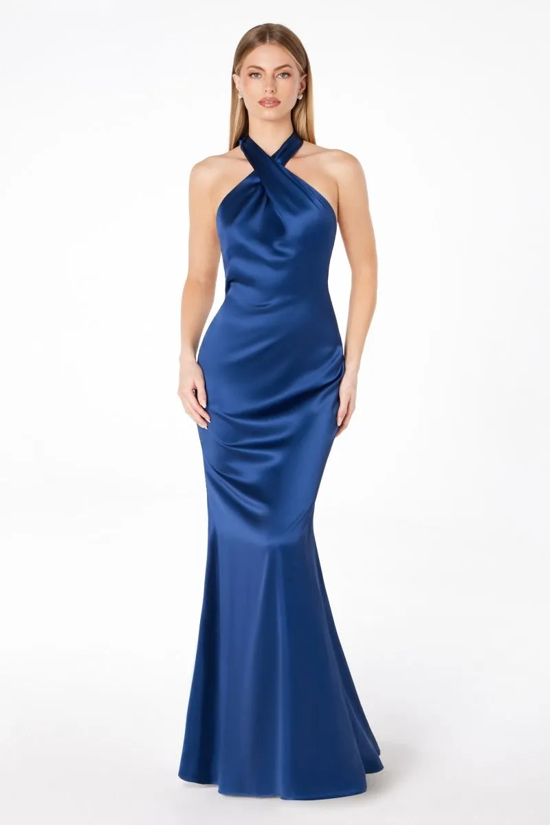 Elegant Off-Shoulder Sleeveless Glitter Evening Dress | Long Gown