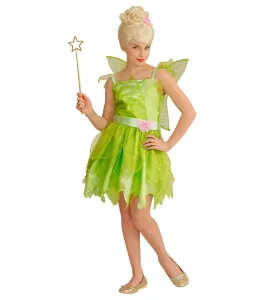 Green Sparkle Fairy Costume Girls