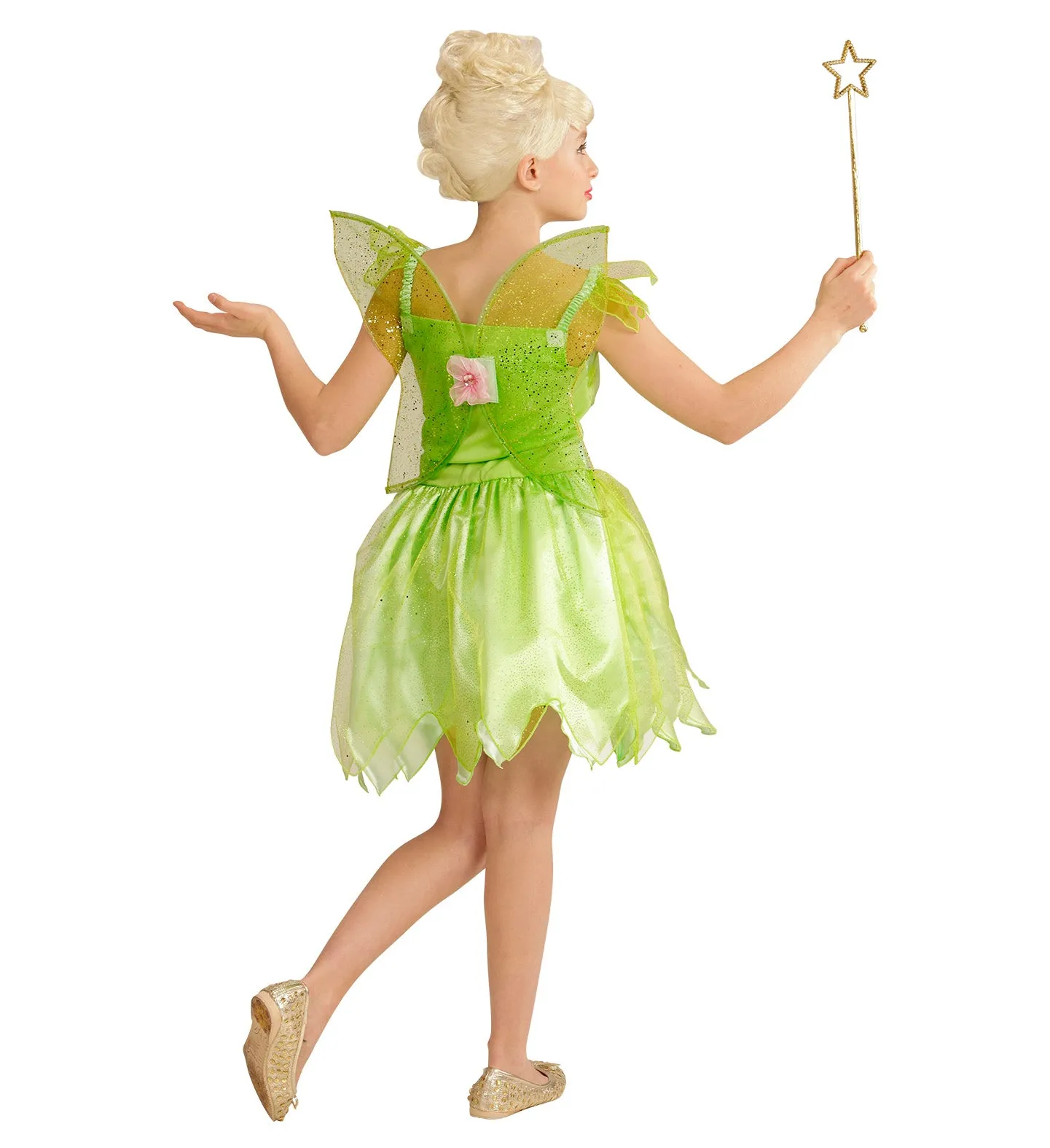 Green Sparkle Fairy Costume Girls