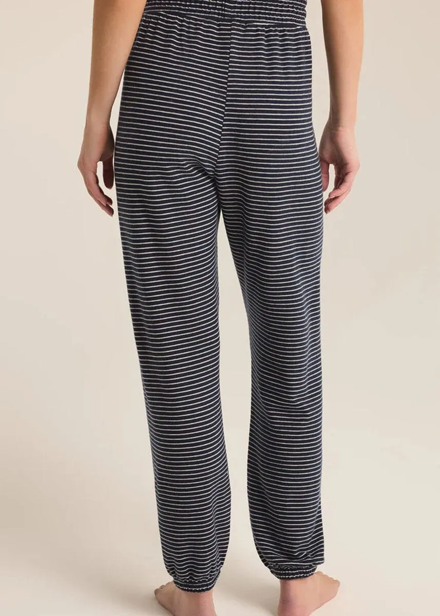 Lounge Stripe Jogger - Eclipse