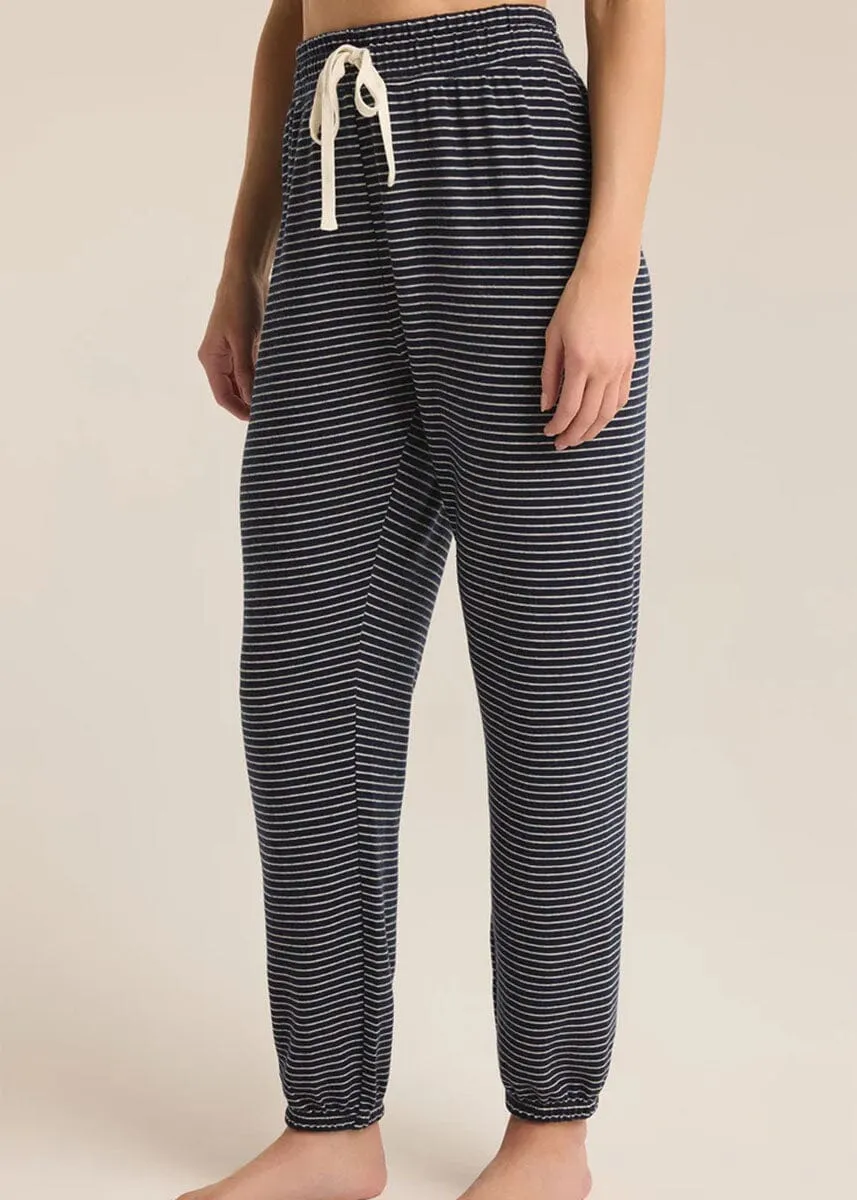 Lounge Stripe Jogger - Eclipse