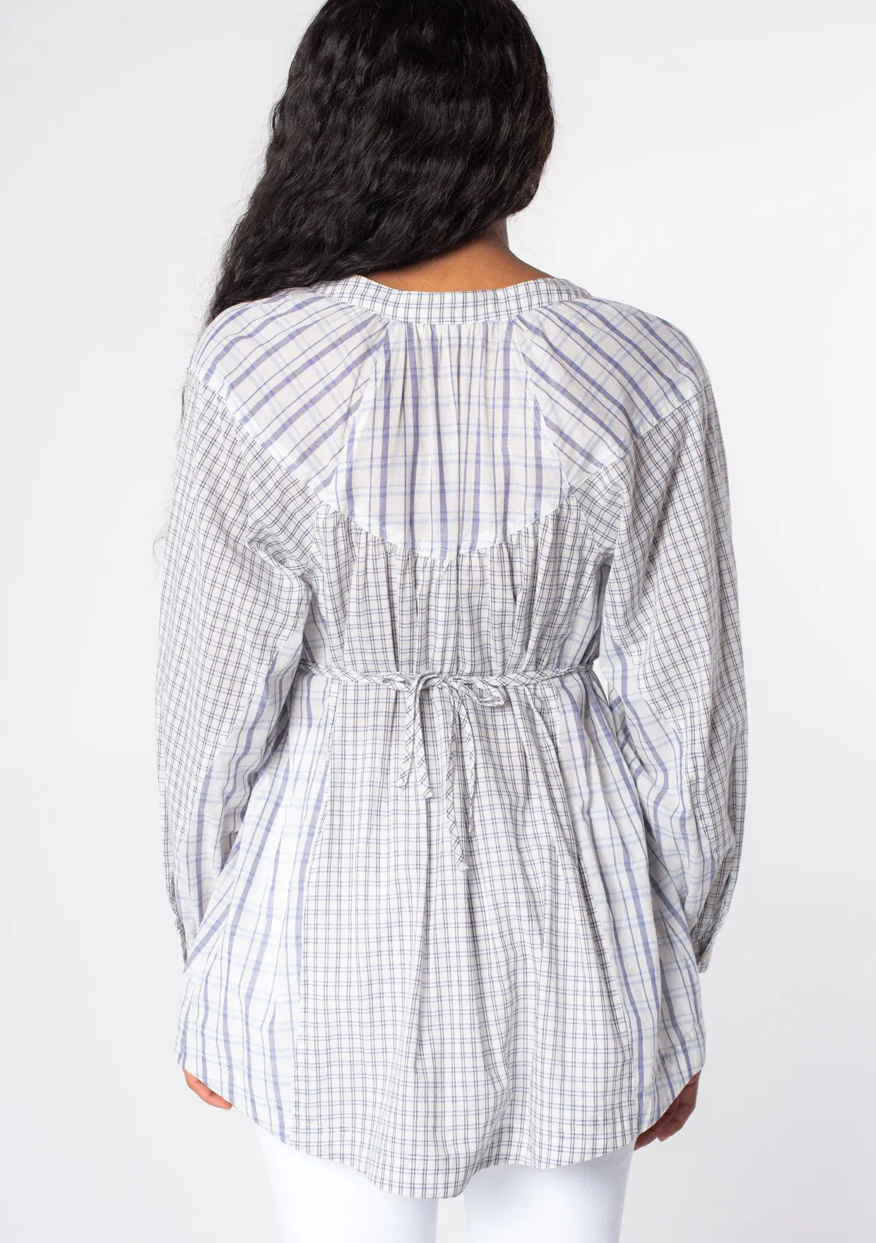 Marcelle Oversized Plaid Tunic Top