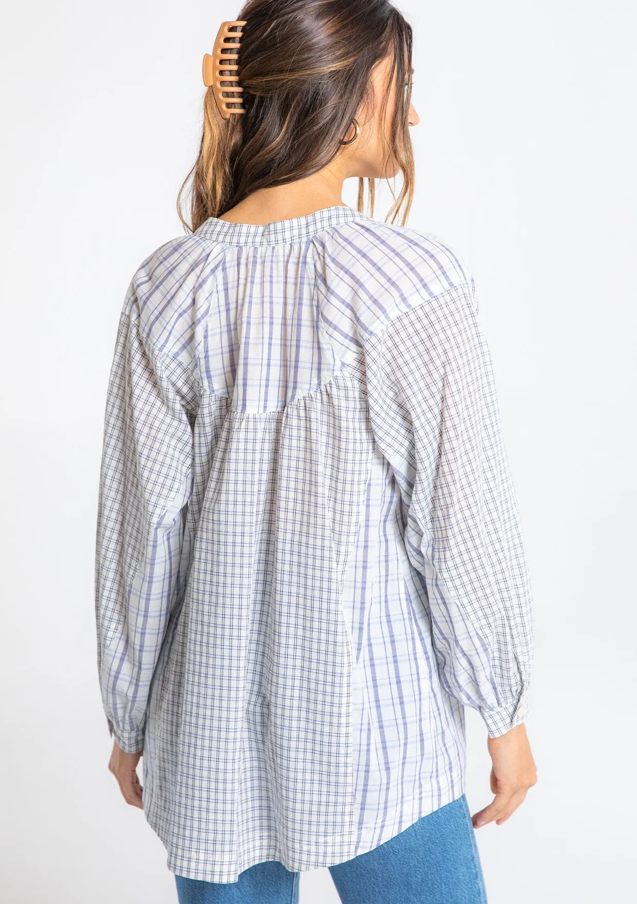 Marcelle Oversized Plaid Tunic Top