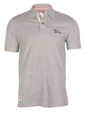 Men's striped undercollar grey polo shirt - Tokyo Laundry