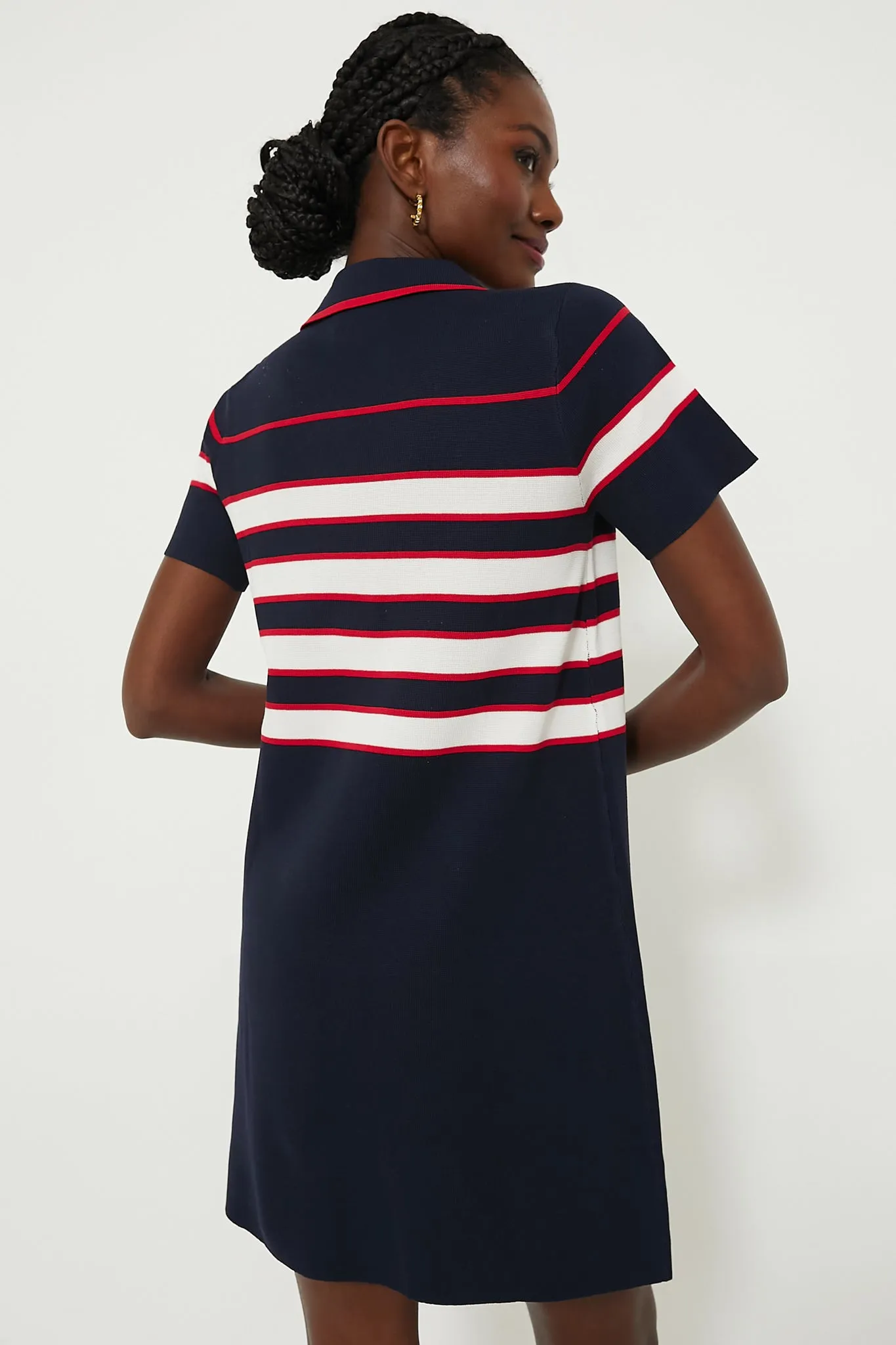 Navy and White Wright Polo Dress