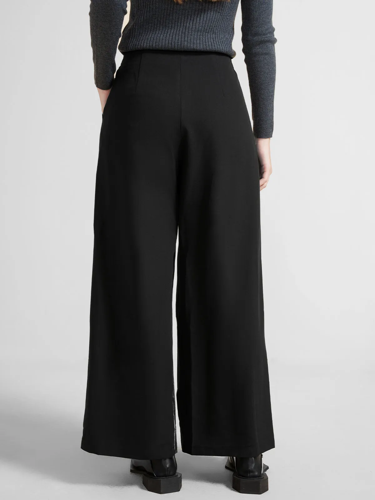 Pleated Wide Leg Pants