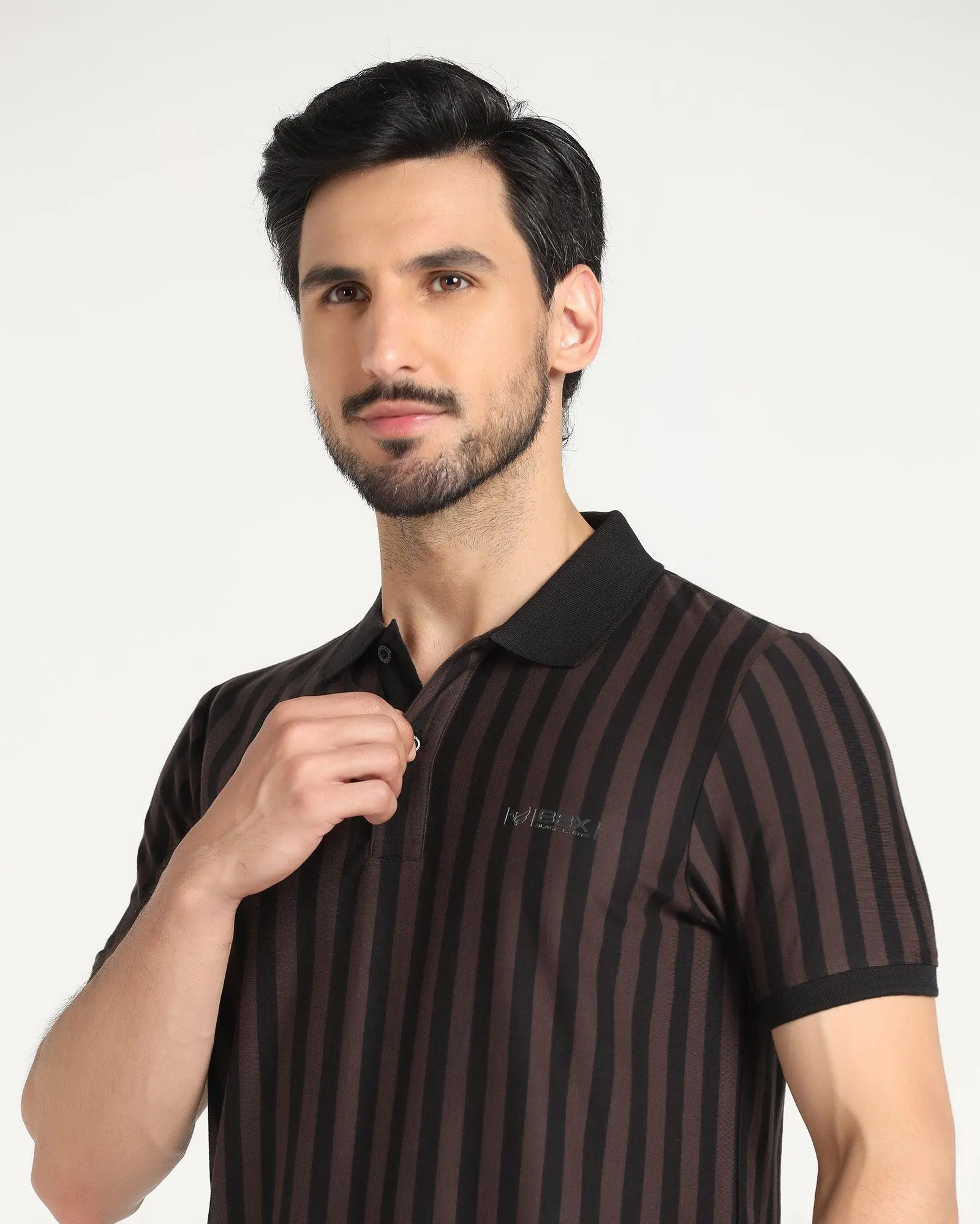 Polo Brown Striped T-Shirt - Falo