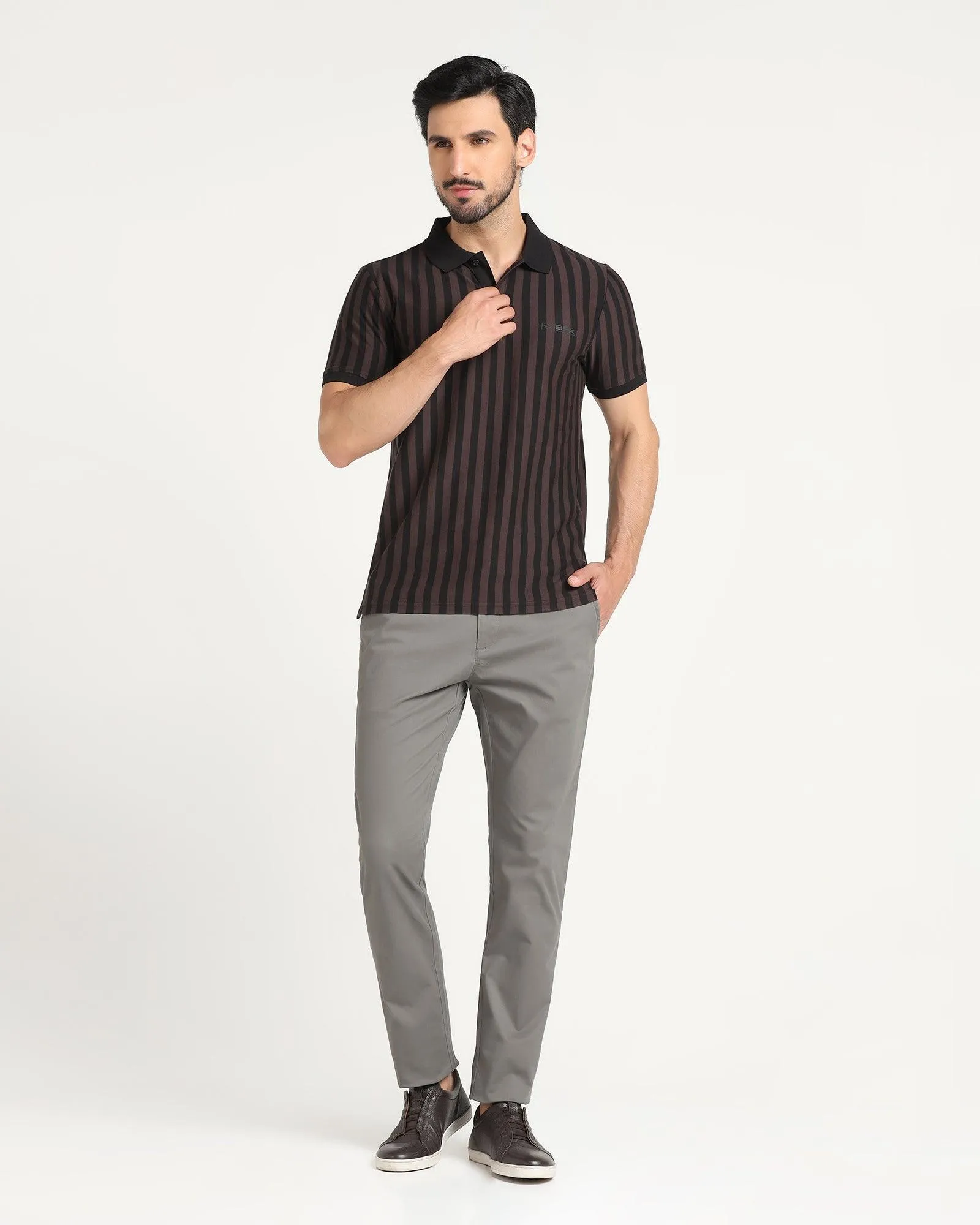 Polo Brown Striped T-Shirt - Falo