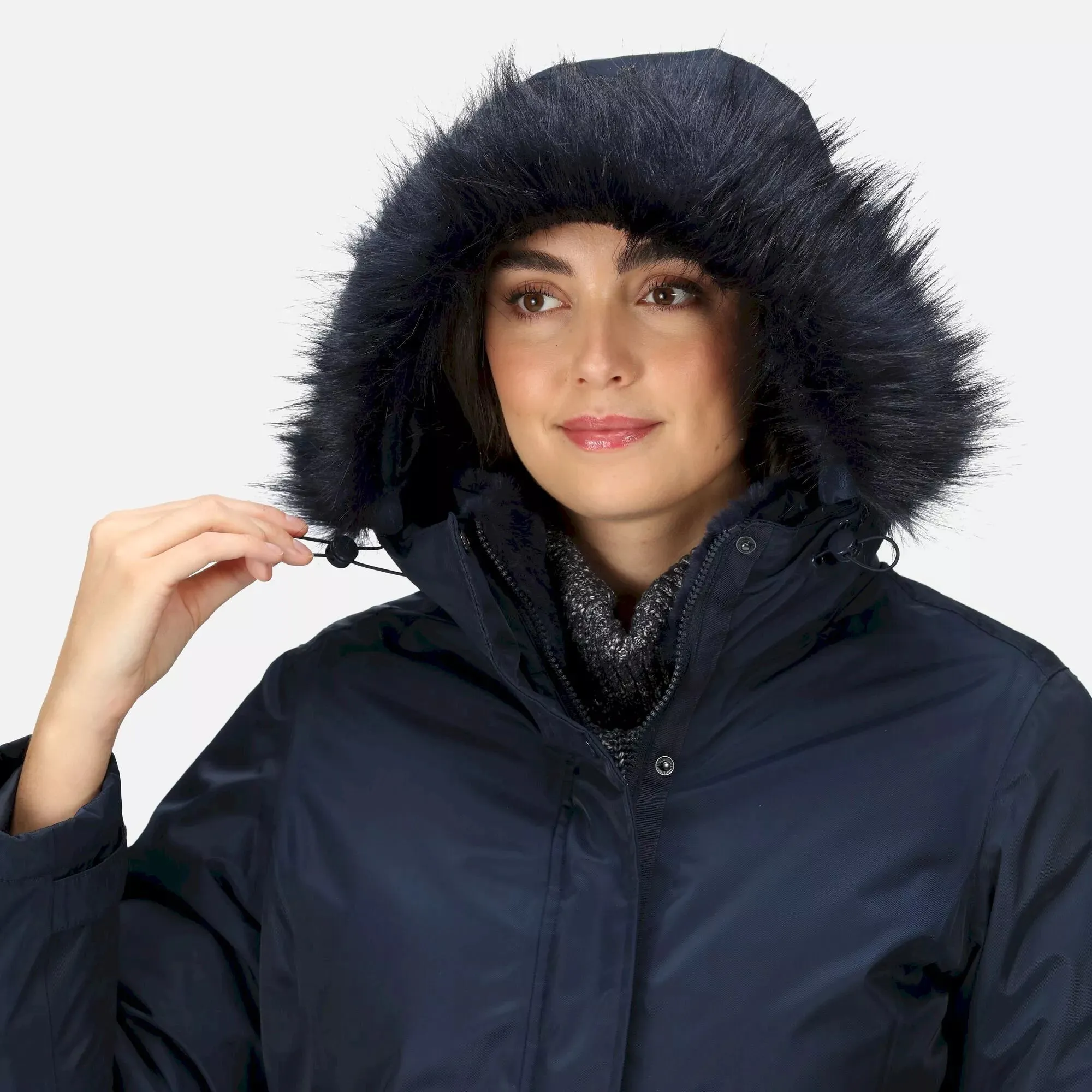 Regatta Ladies Lyanna Fur Trim Waterproof Parka Jacket | Navy