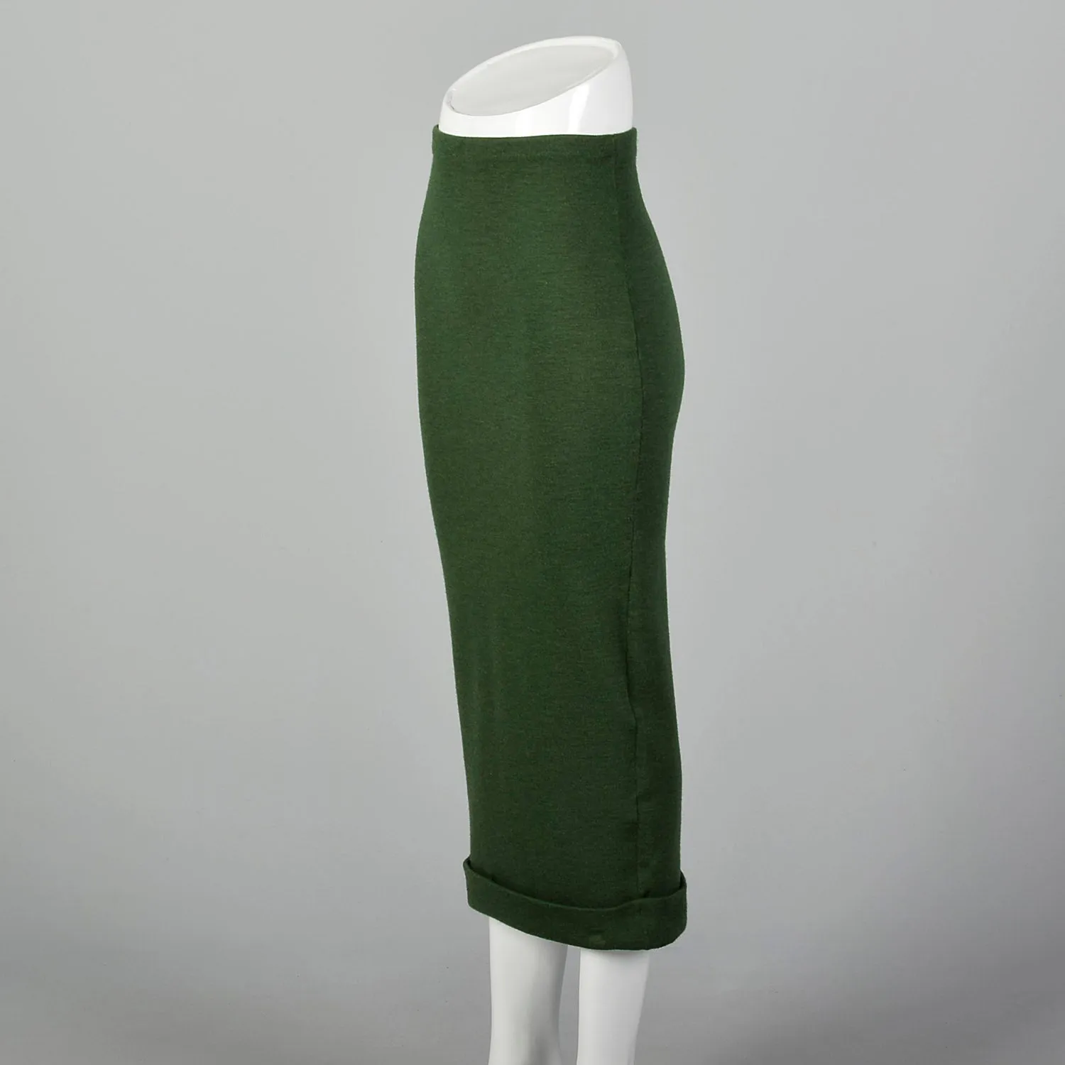 Small Romeo Gigli 1990s Green Knit Skirt