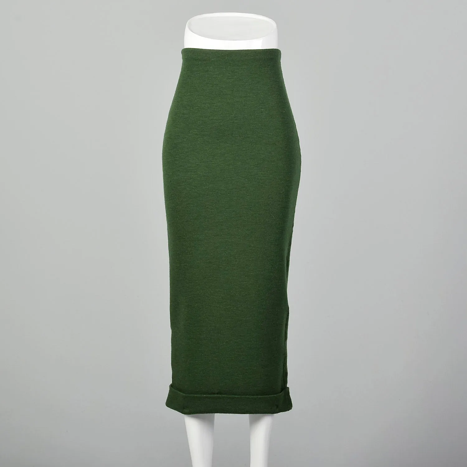 Small Romeo Gigli 1990s Green Knit Skirt