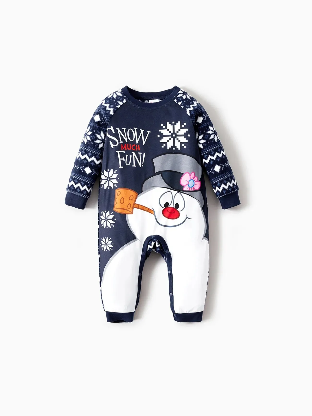 Snowman Graphic Print Family Matching Pajamas Set