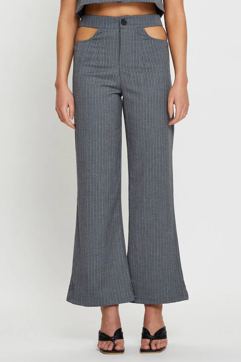 Stripe Wide Leg Pants