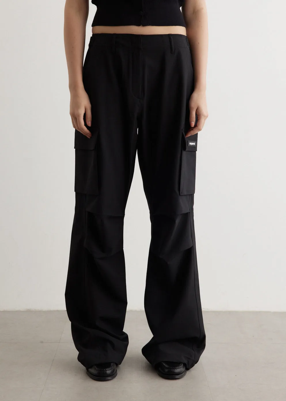 Tailored Wide Leg Cargo Pants