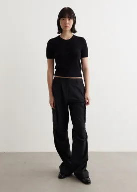 Tailored Wide Leg Cargo Pants