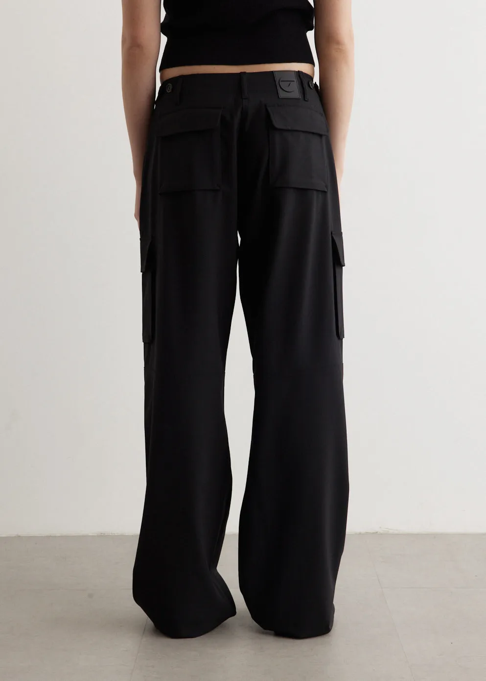 Tailored Wide Leg Cargo Pants