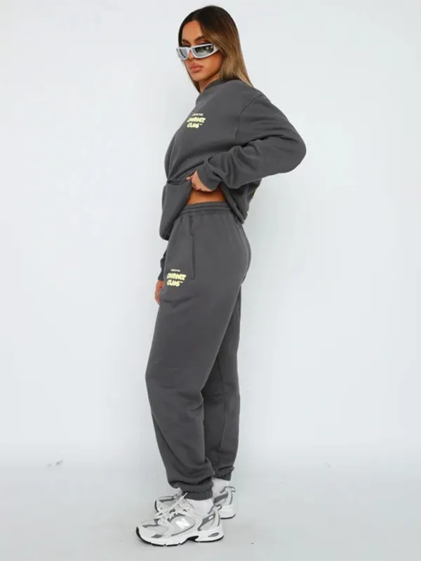 Trendy Sporty Pants & Hoodie Matching Set