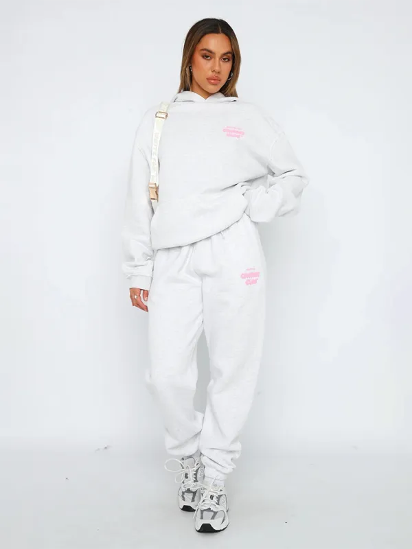 Trendy Sporty Pants & Hoodie Matching Set