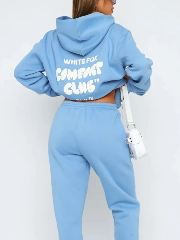 Trendy Sporty Pants & Hoodie Matching Set