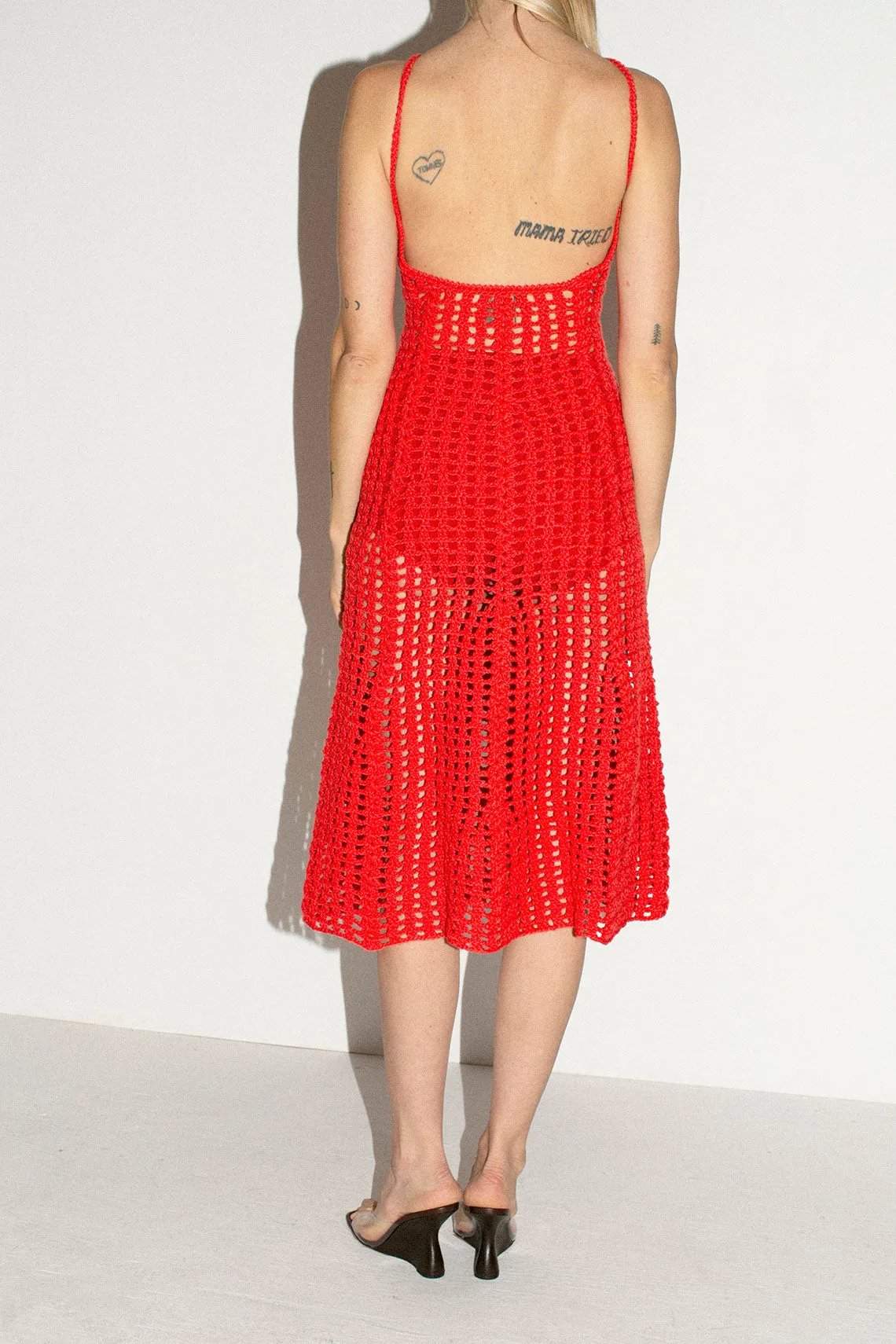 Vermillion Palmira Crochet Dress