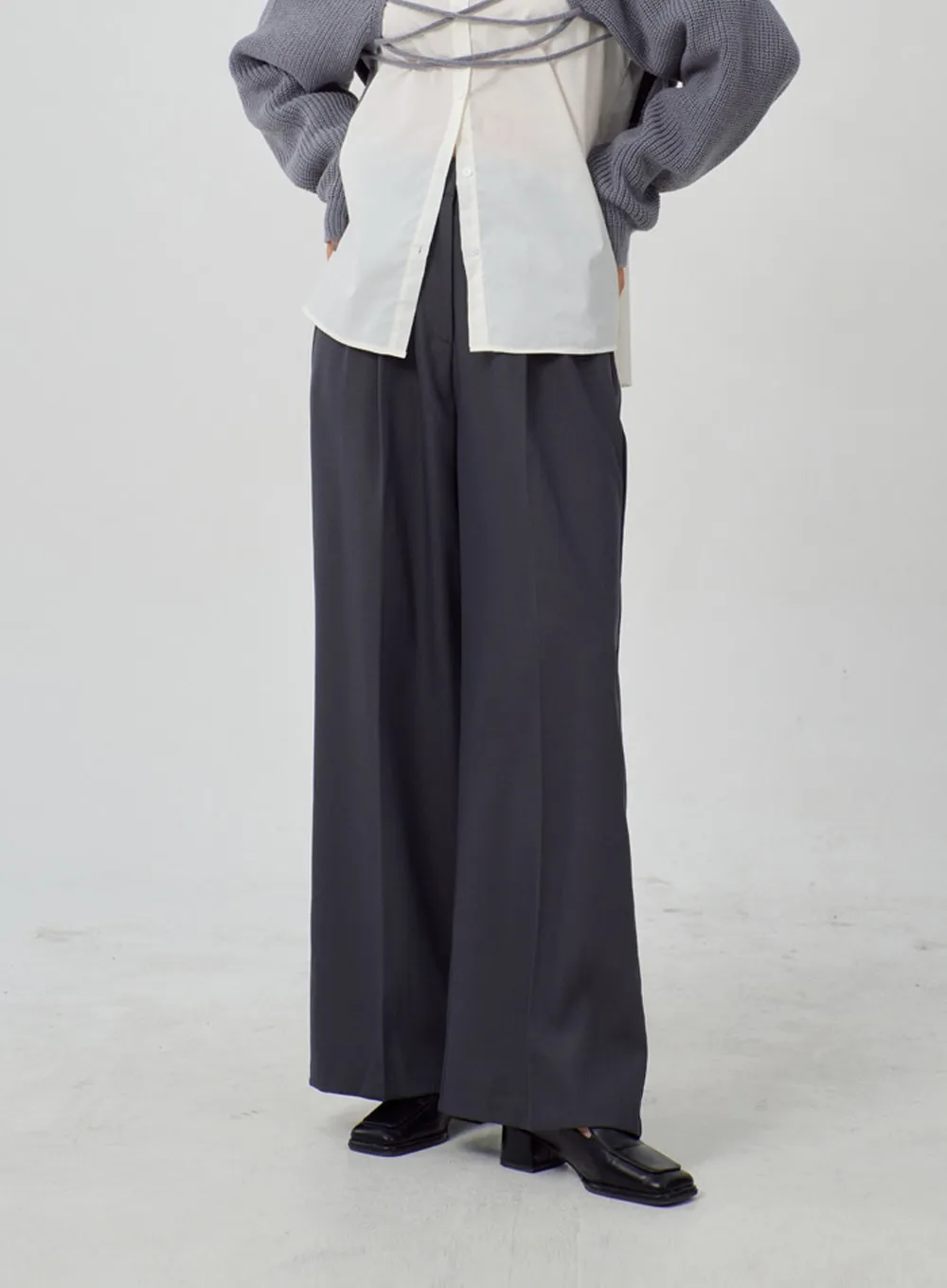 Wide Leg Tailored Pants IM316