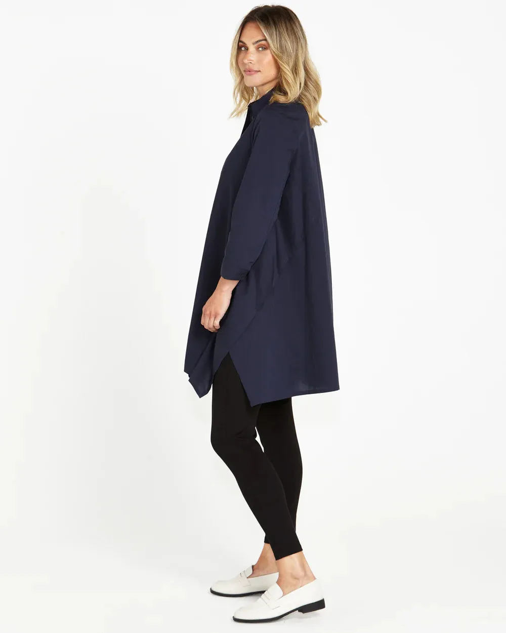 Zaida Tunic Shirt -Dark Blue