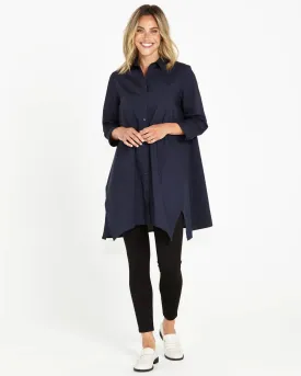 Zaida Tunic Shirt -Dark Blue